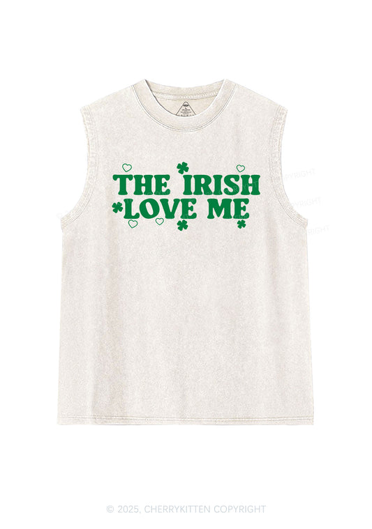 The Irish Love Me St Patricks Y2K Washed Tank Cherrykitten