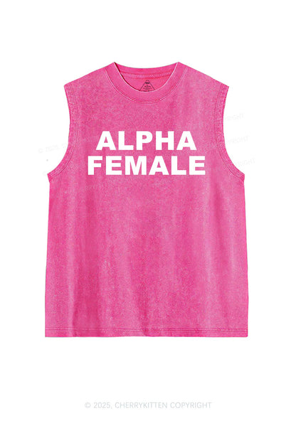 Alpha Female Y2K Washed Tank Cherrykitten