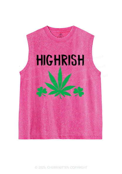 Highrish St Patricks Y2K Washed Tank Cherrykitten