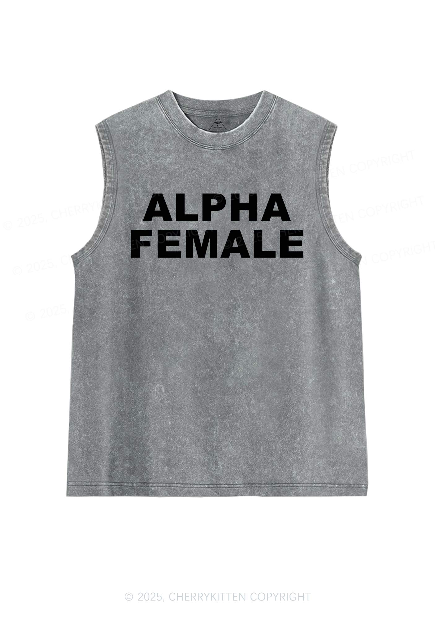 Alpha Female Y2K Washed Tank Cherrykitten