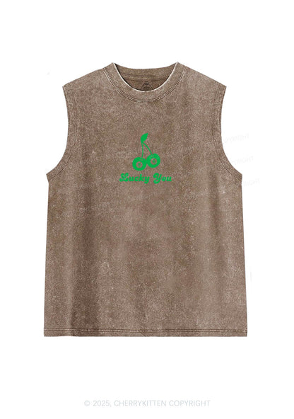 Lucky Eight St Patricks Y2K Washed Tank Cherrykitten