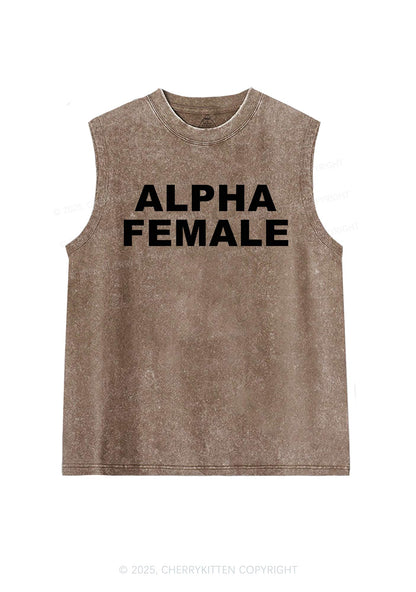 Alpha Female Y2K Washed Tank Cherrykitten