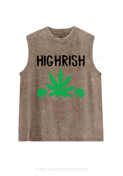 Highrish St Patricks Y2K Washed Tank Cherrykitten