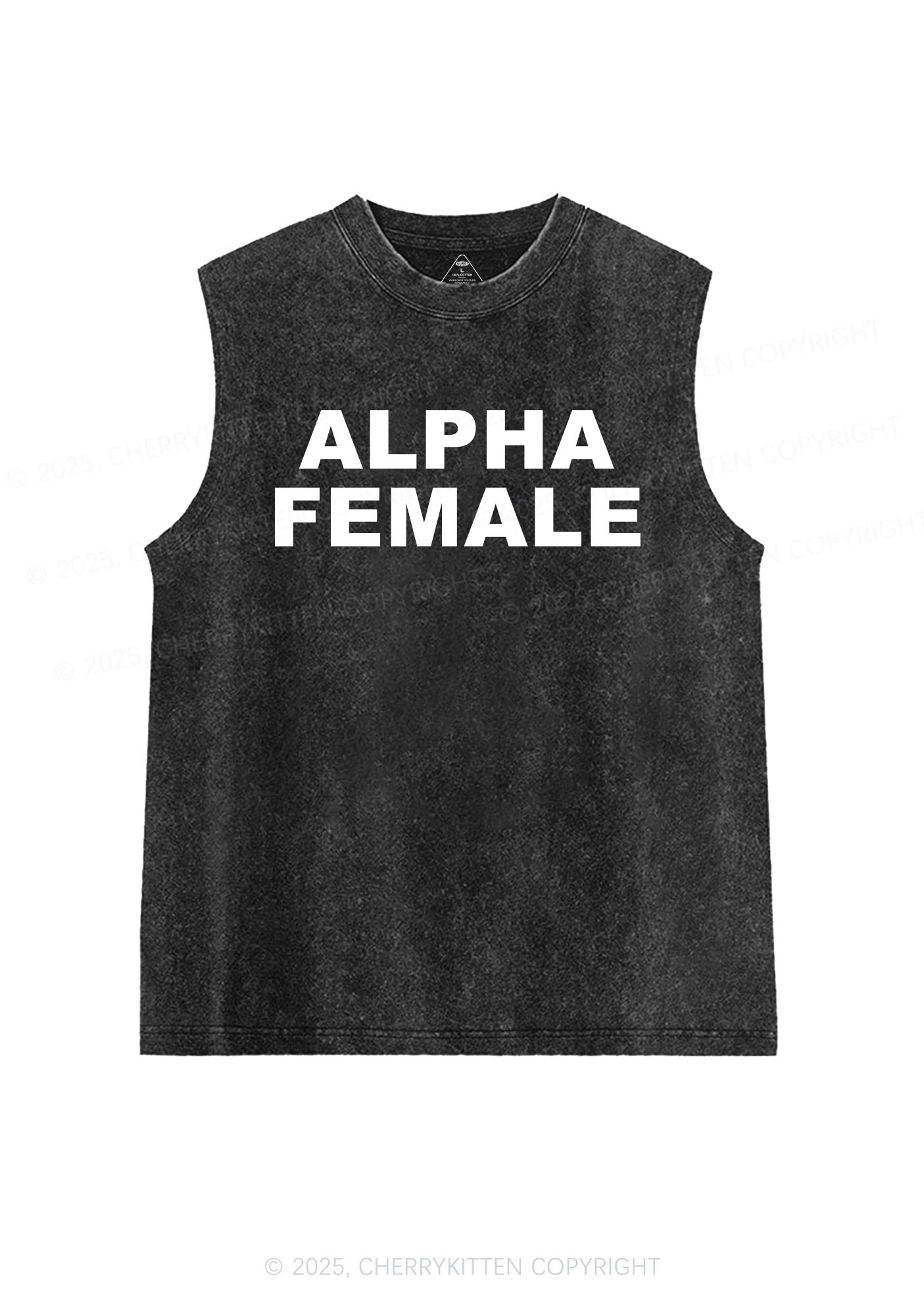 Alpha Female Y2K Washed Tank Cherrykitten