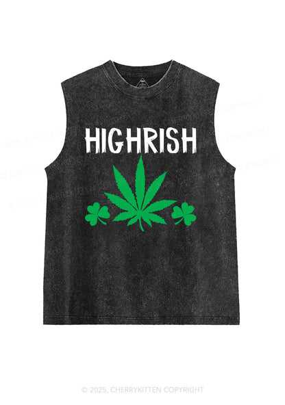 Highrish St Patricks Y2K Washed Tank Cherrykitten