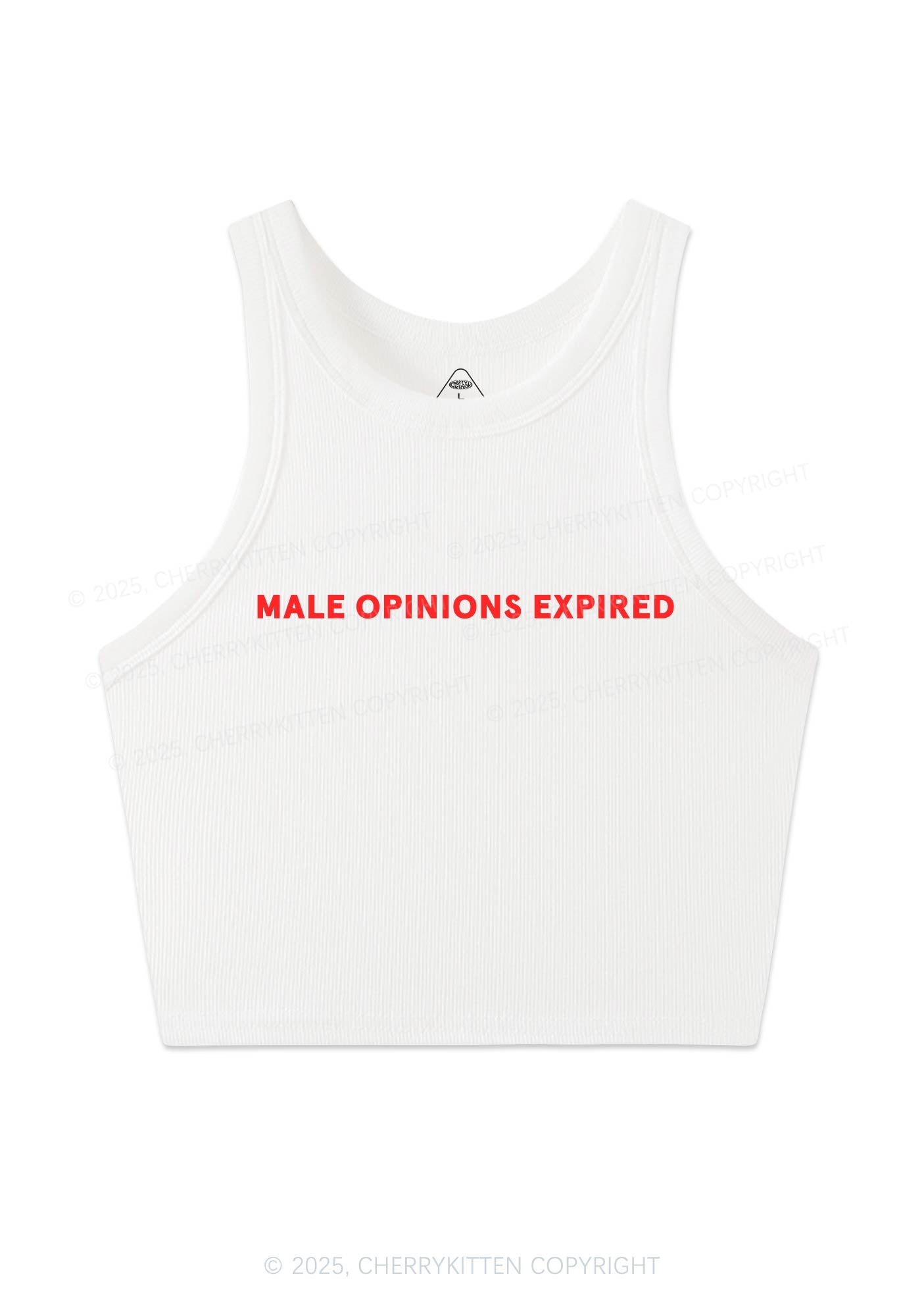 Male Opinions Expired Y2K Crop Tank Top Cherrykitten