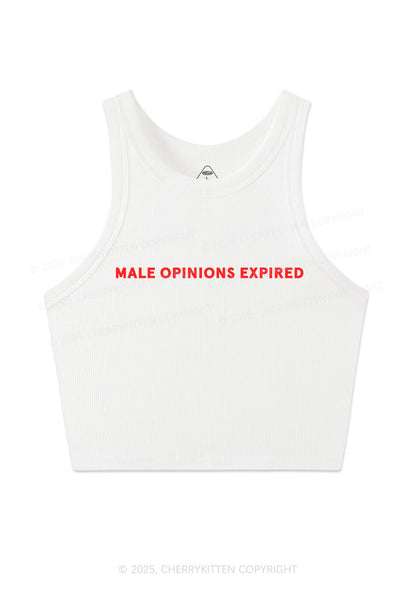 Male Opinions Expired Y2K Crop Tank Top Cherrykitten