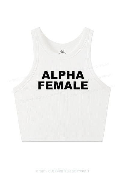 Alpha Female Y2K Crop Tank Top Cherrykitten