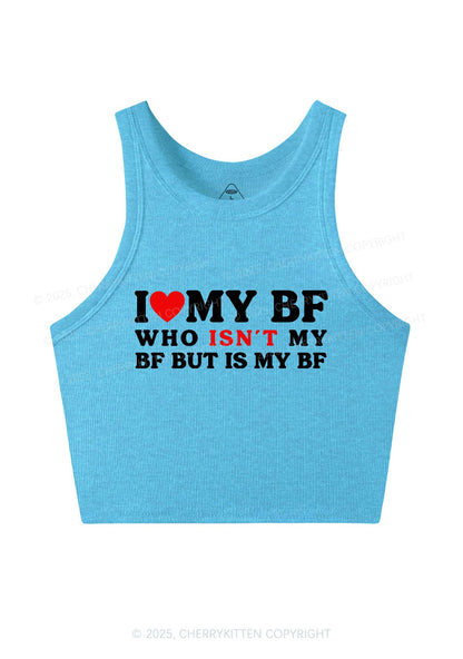 I Love BF Y2K Valentine's Day Crop Tank Top Cherrykitten