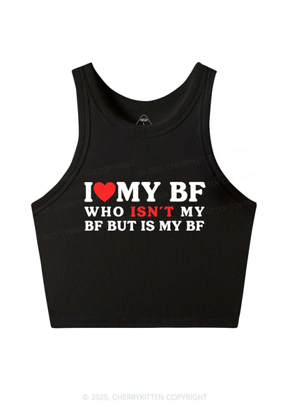 I Love BF Y2K Valentine's Day Crop Tank Top Cherrykitten