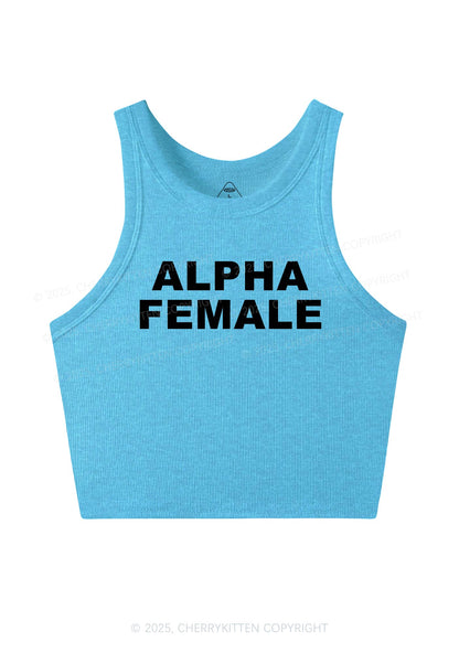 Alpha Female Y2K Crop Tank Top Cherrykitten