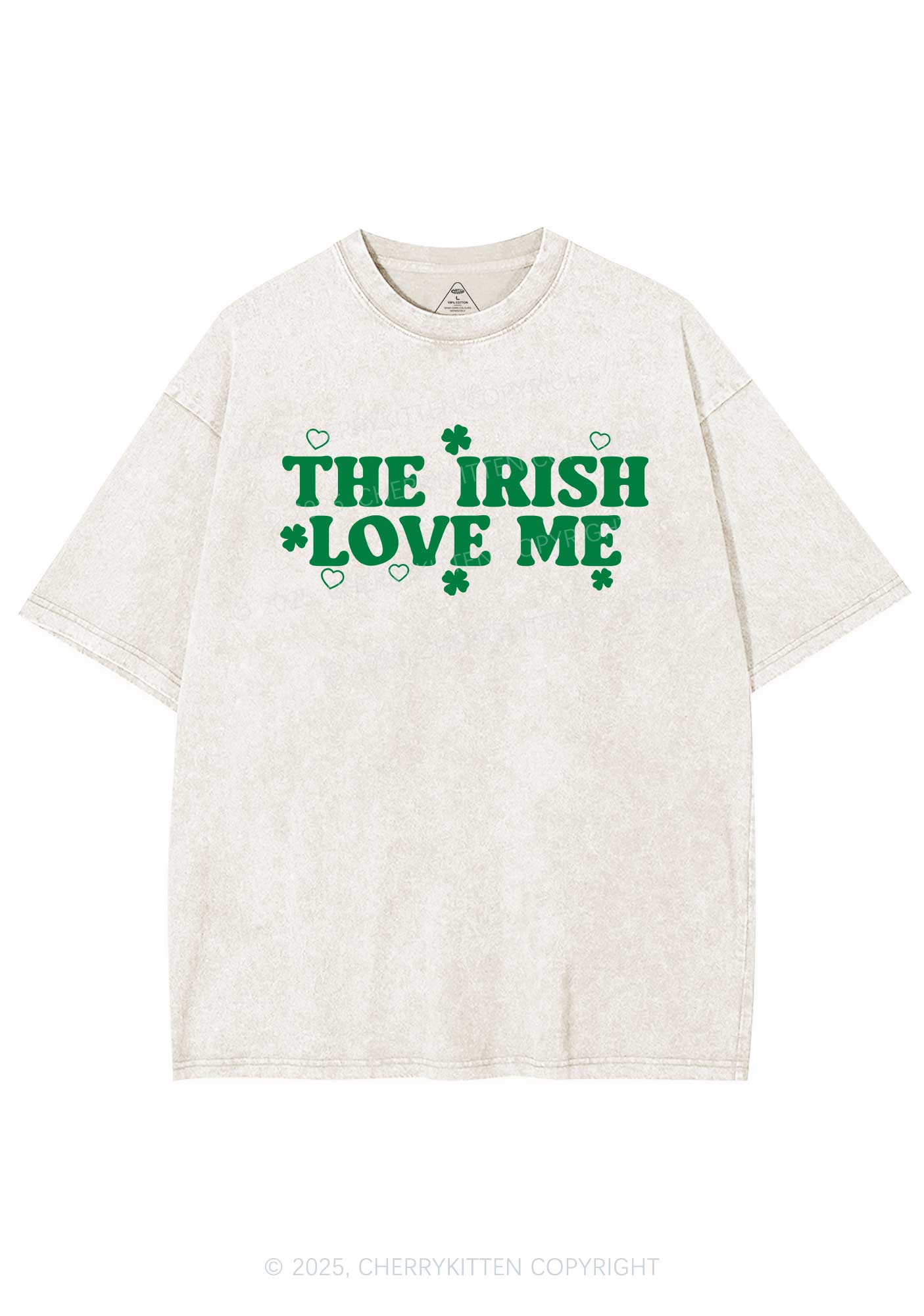 The Irish Love Me St Patricks Y2K Washed Tee Cherrykitten