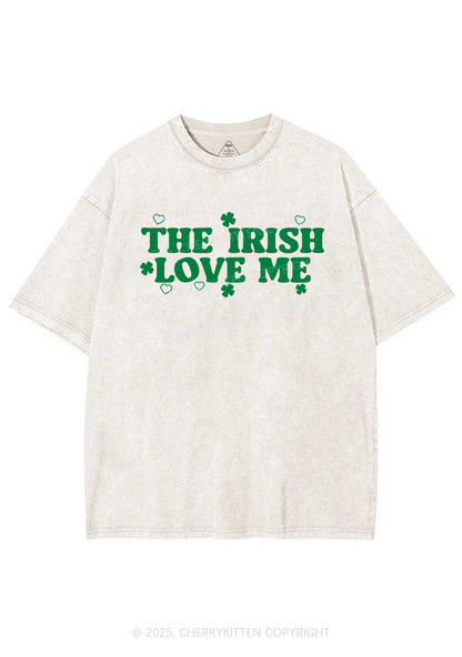 The Irish Love Me St Patricks Y2K Washed Tee Cherrykitten