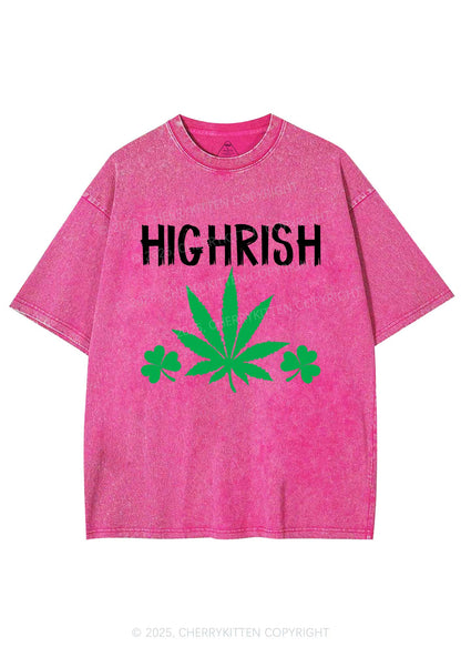 Highrish St Patricks Y2K Washed Tee Cherrykitten