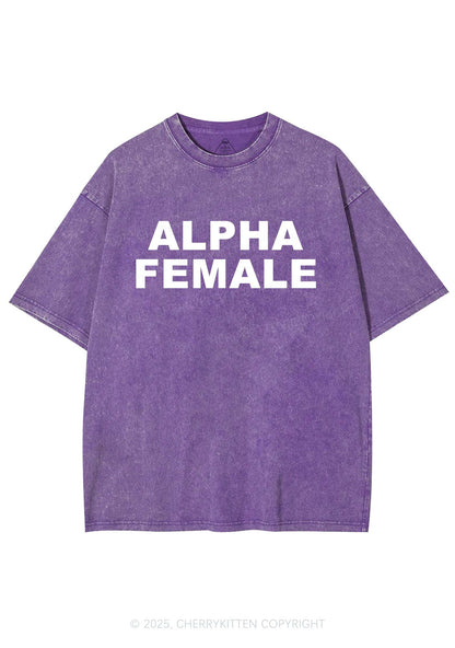 Alpha Female Y2K Washed Tee Cherrykitten