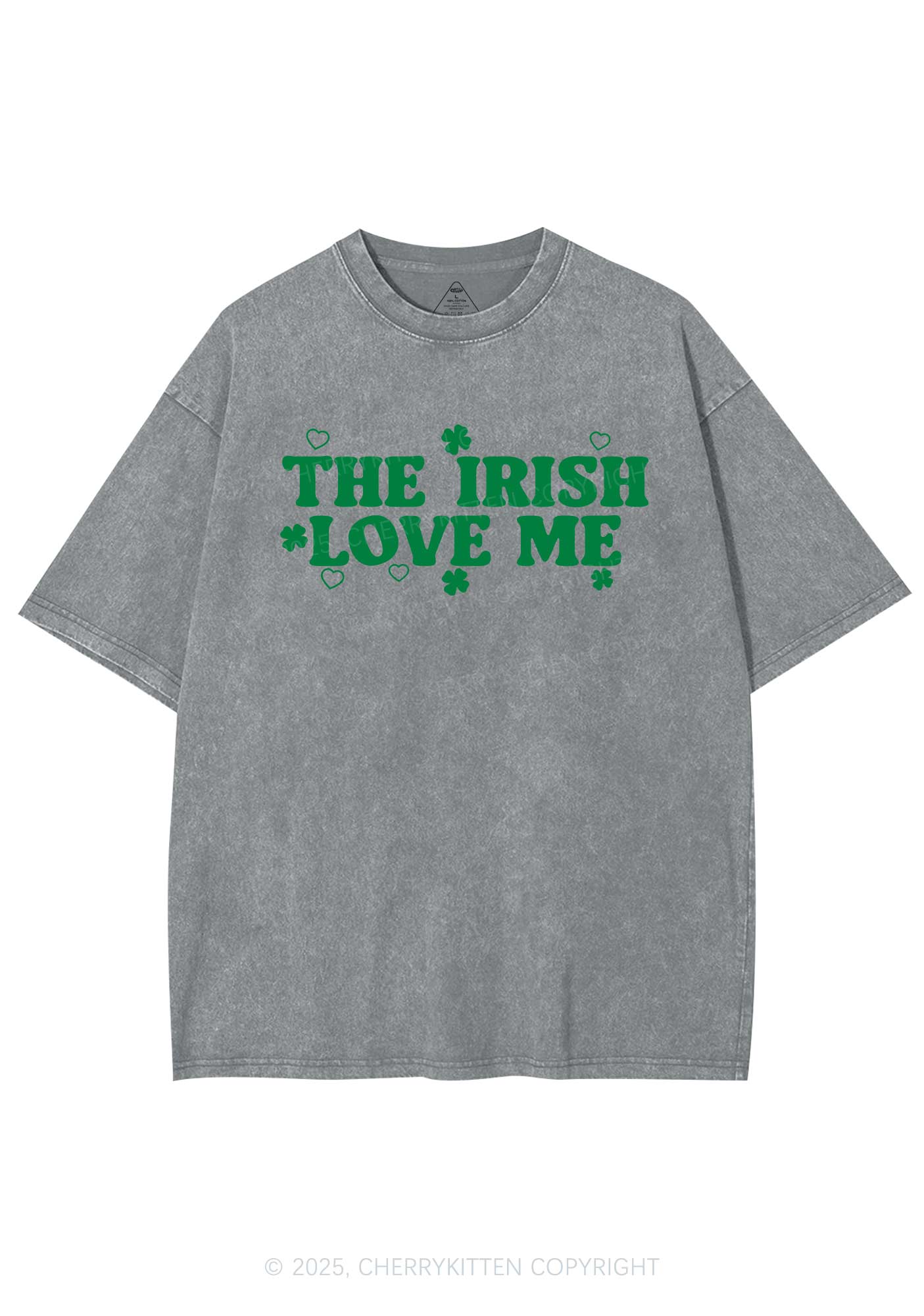 The Irish Love Me St Patricks Y2K Washed Tee Cherrykitten