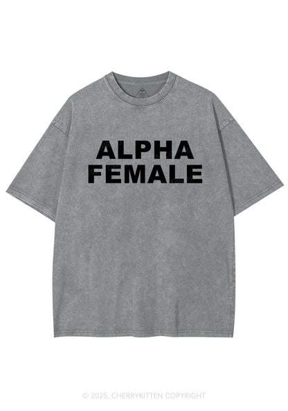 Alpha Female Y2K Washed Tee Cherrykitten