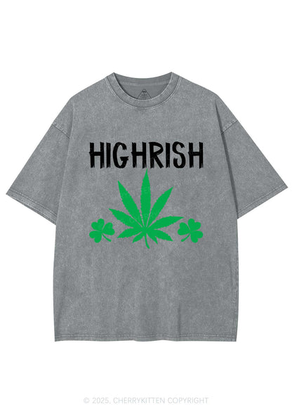 Highrish St Patricks Y2K Washed Tee Cherrykitten