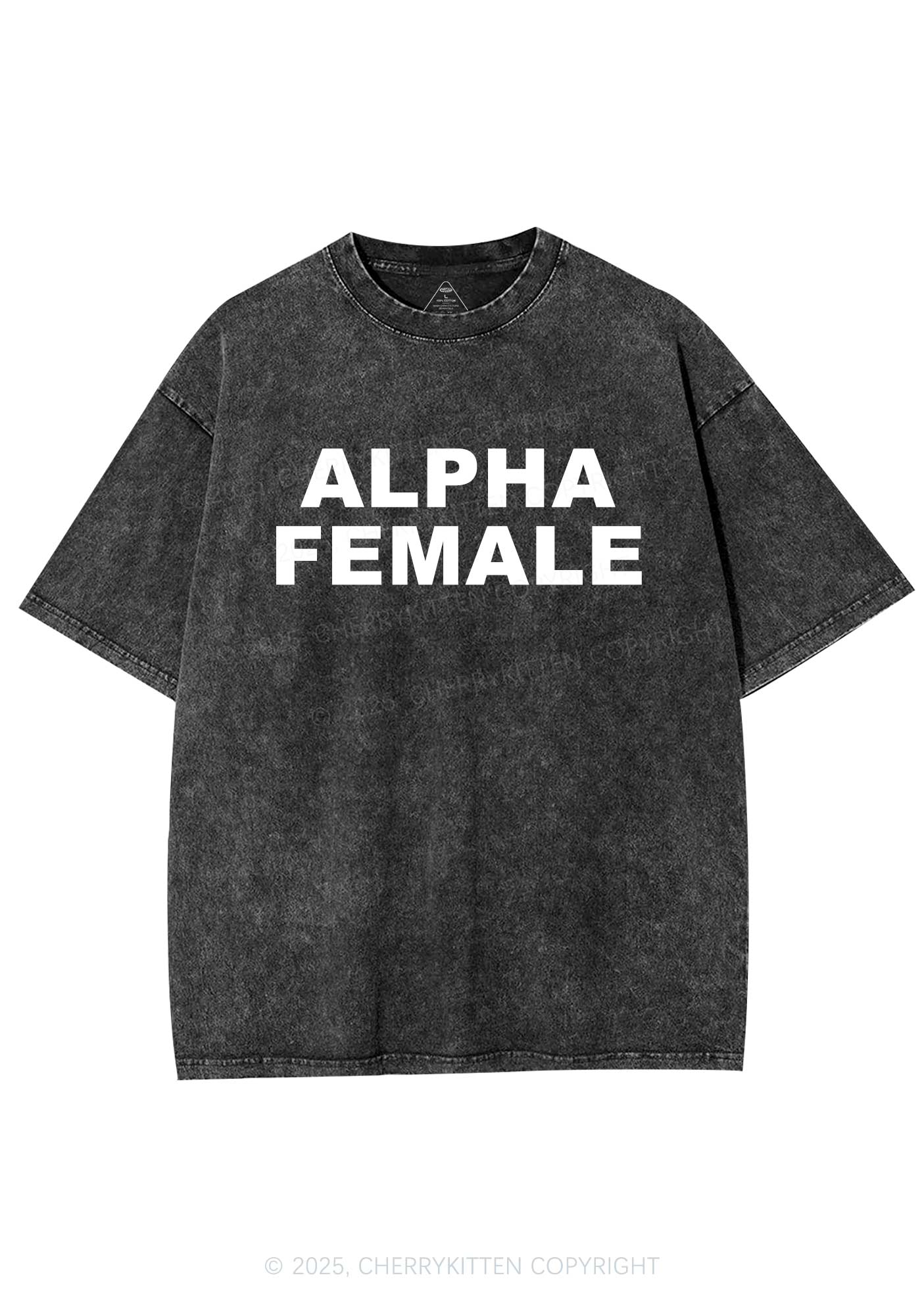 Alpha Female Y2K Washed Tee Cherrykitten