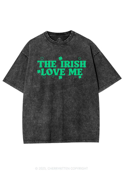 The Irish Love Me St Patricks Y2K Washed Tee Cherrykitten