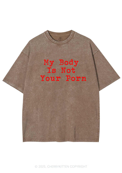 My Body Is Not Your Y2K Washed Tee Cherrykitten