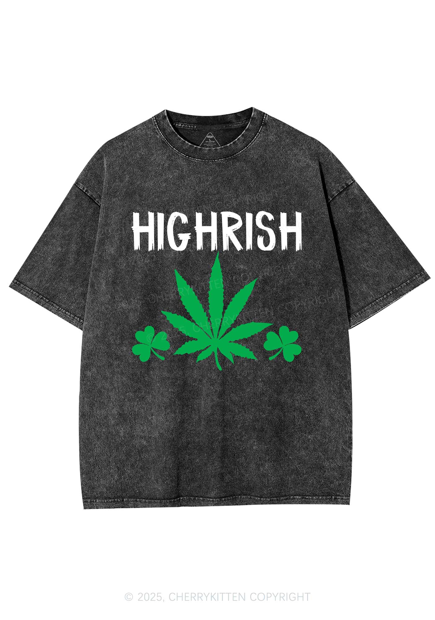 Highrish St Patricks Y2K Washed Tee Cherrykitten