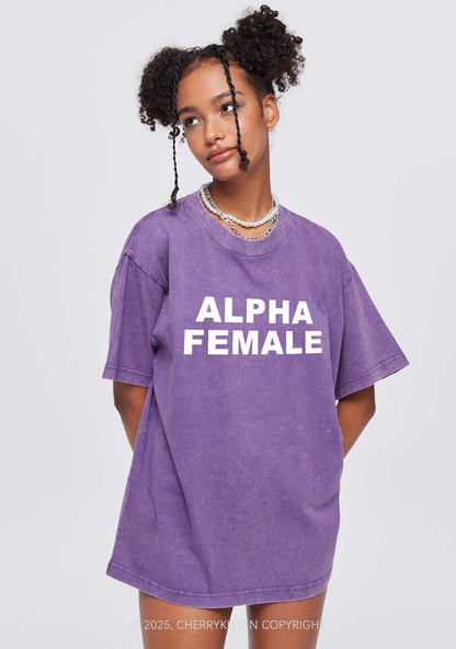 Alpha Female Y2K Washed Tee Cherrykitten