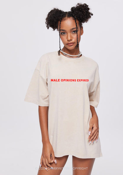 Male Opinions Expired Y2K Washed Tee Cherrykitten