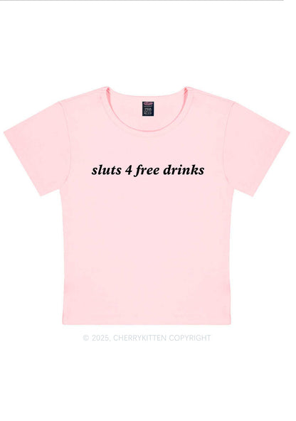 Slxt For Free Drinks Y2K Baby Tee Cherrykitten