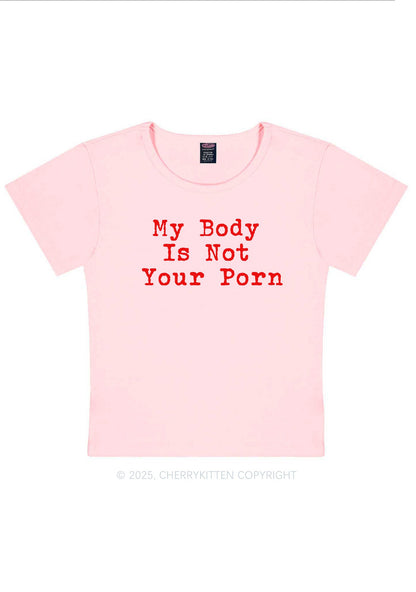 My Body Is Not Your Y2K Baby Tee Cherrykitten