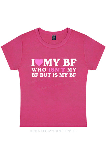 I Love BF Y2K Valentine's Day Baby Tee Cherrykitten