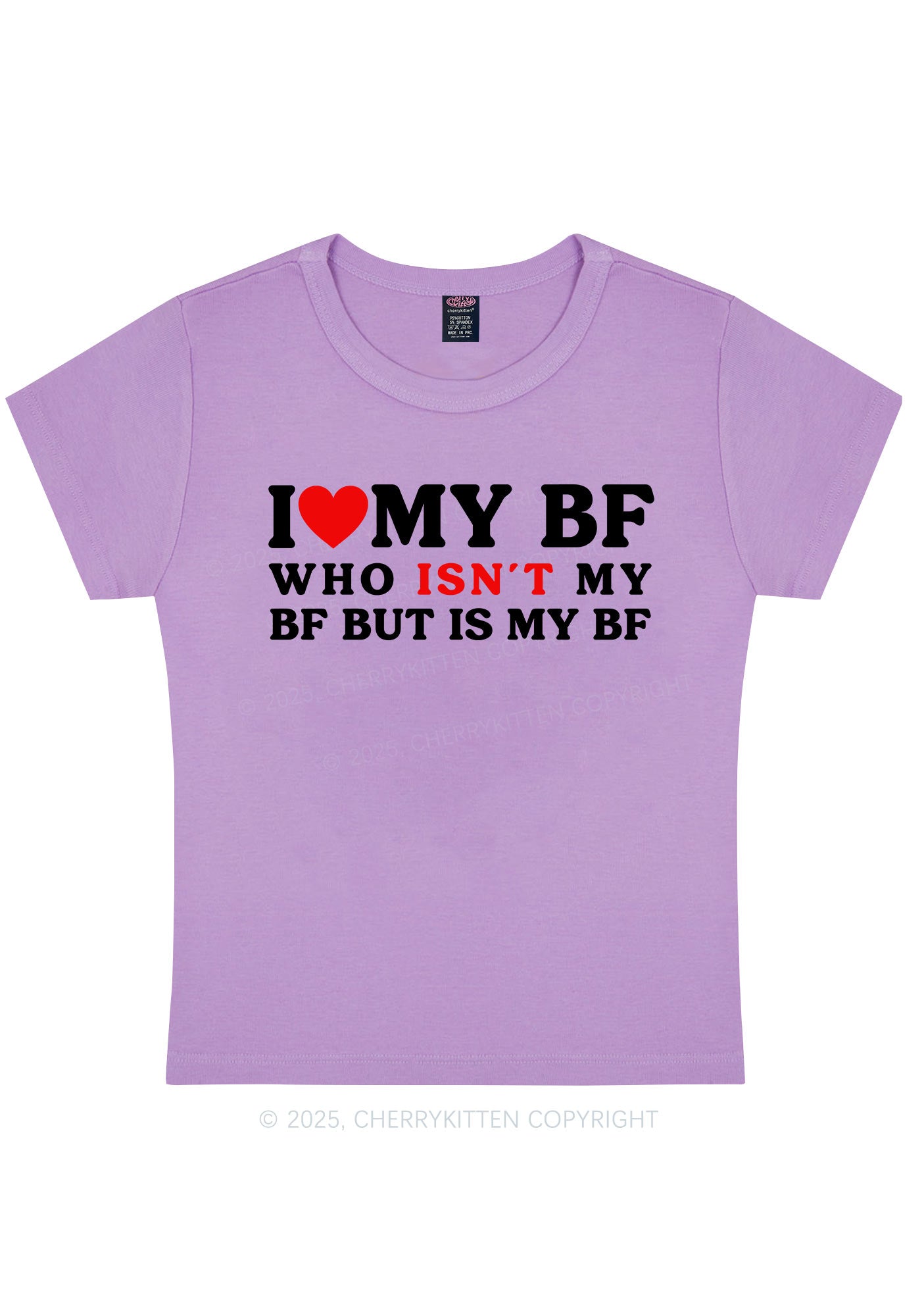 I Love BF Y2K Valentine's Day Baby Tee Cherrykitten