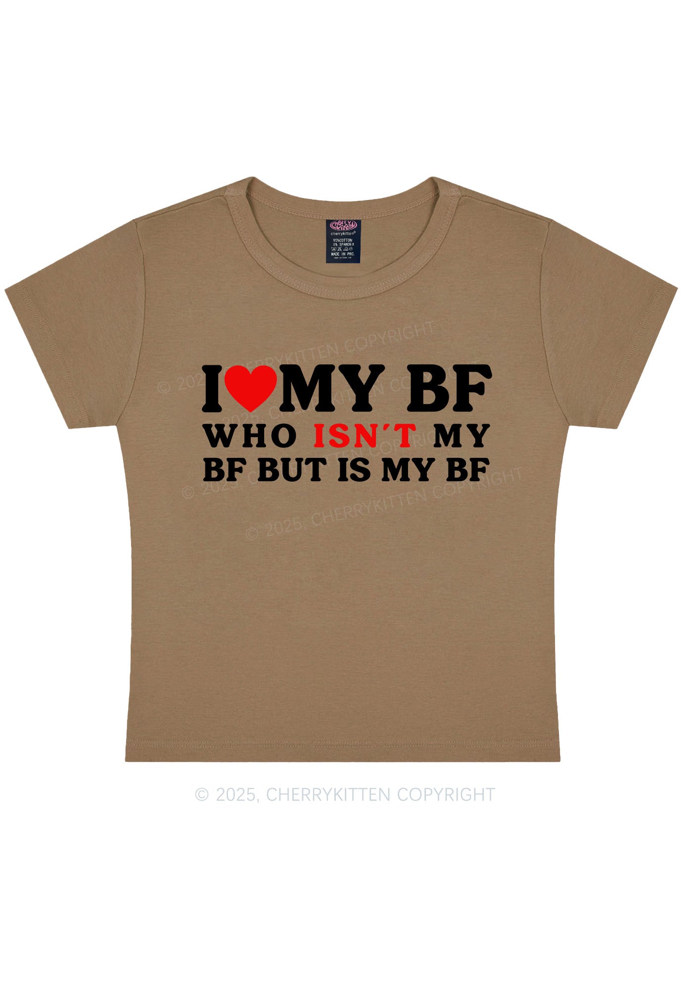 I Love BF Y2K Valentine's Day Baby Tee Cherrykitten