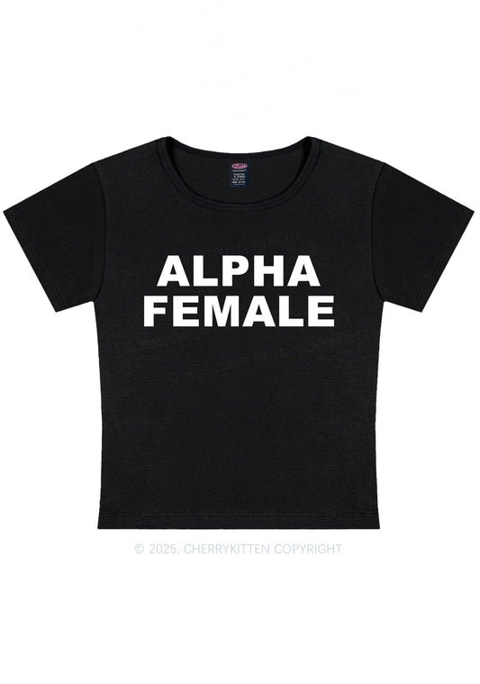 Alpha Female Y2K Baby Tee Cherrykitten