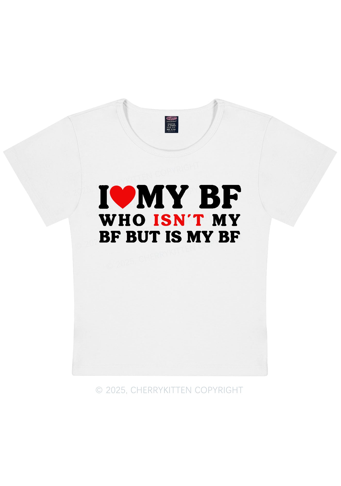 I Love BF Y2K Valentine's Day Baby Tee Cherrykitten