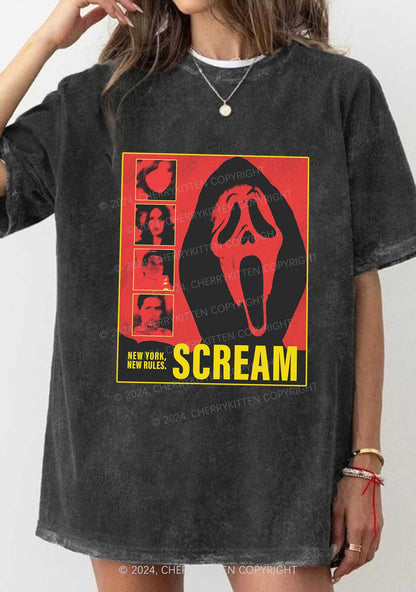 Scream New York Halloween Y2K Washed Tee Cherrykitten