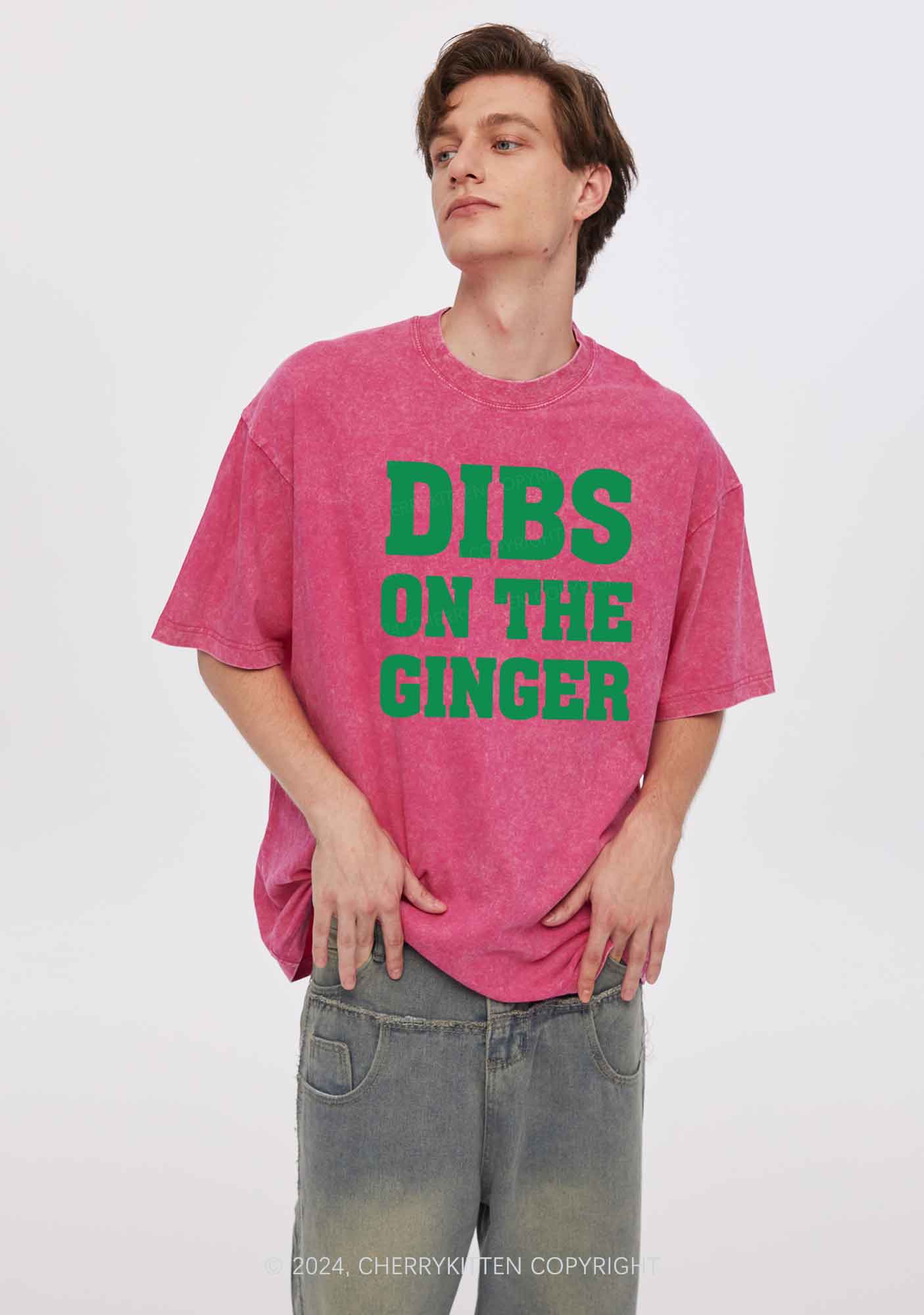 Dibs On The Ginger St Patricks Y2K Washed Tee Cherrykitten