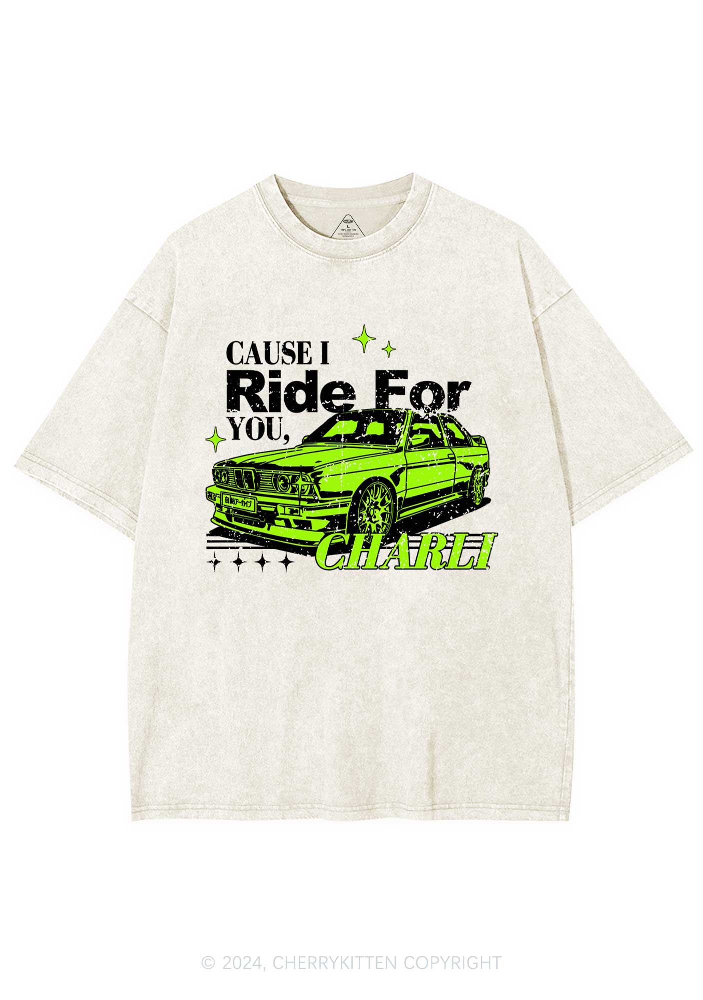 Ride For CX Y2K Washed Tee Cherrykitten