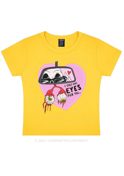 Halloween Eyes For You Y2K Baby Tee Cherrykitten