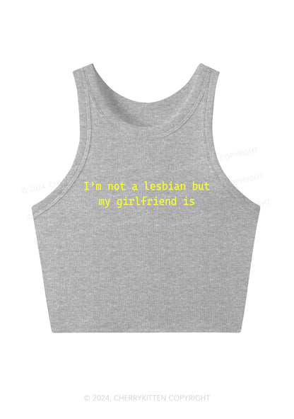 My Girlfriend Is Lesbian Y2K Crop Tank Top Cherrykitten