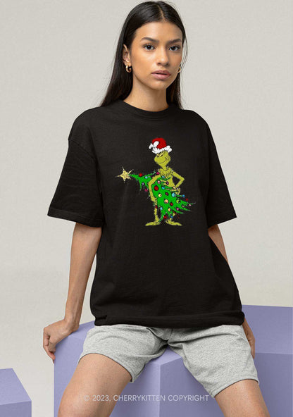 Stealing Christmas Tree Chunky Shirt Cherrykitten