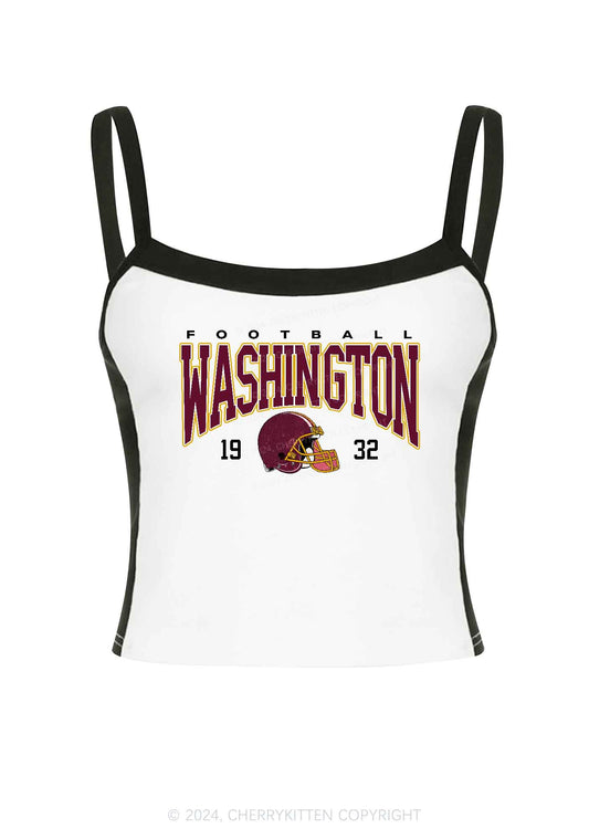 Washington Football Y2K Super Bowl Color Block Crop Cami Top Cherrykitten