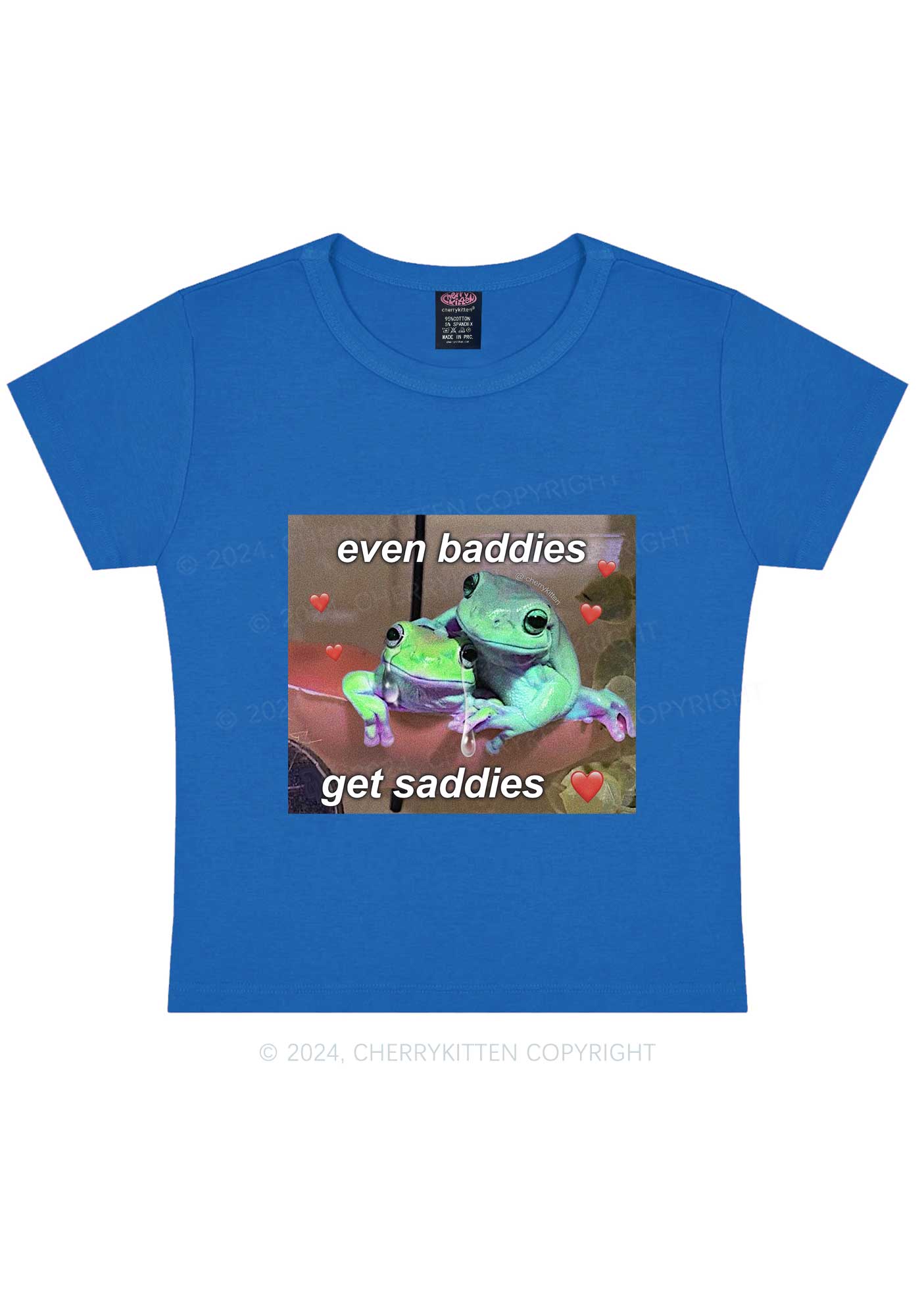 Two Baddie Frogs Y2K Baby Tee Cherrykitten