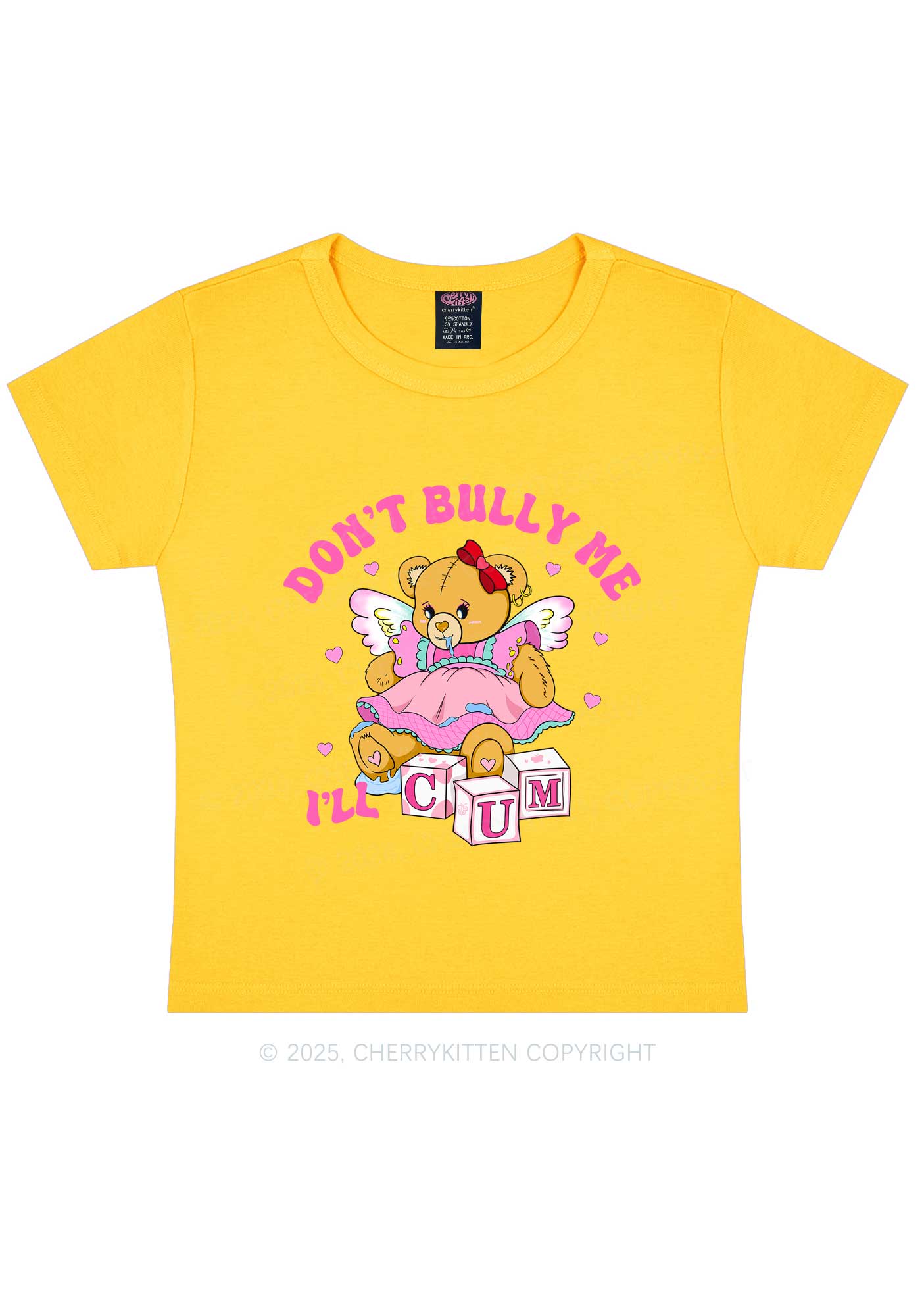 Dont Bully Bear Y2K Baby Tee Cherrykitten