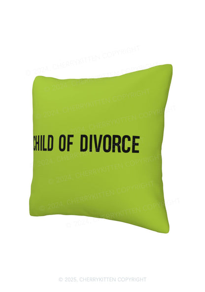 Child Of Divorce Y2K Throw Pillow Cover Cherrykitten