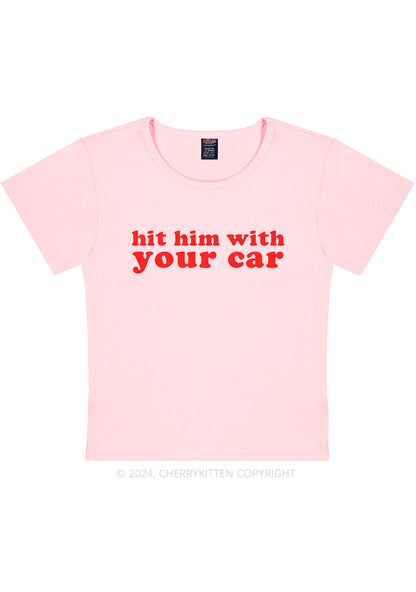 Hit Him Y2K Baby Tee Cherrykitten