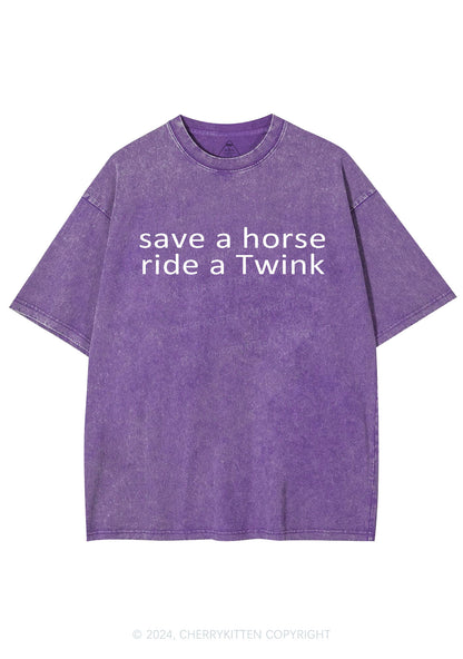 Ride A Twink Y2K Washed Tee Cherrykitten