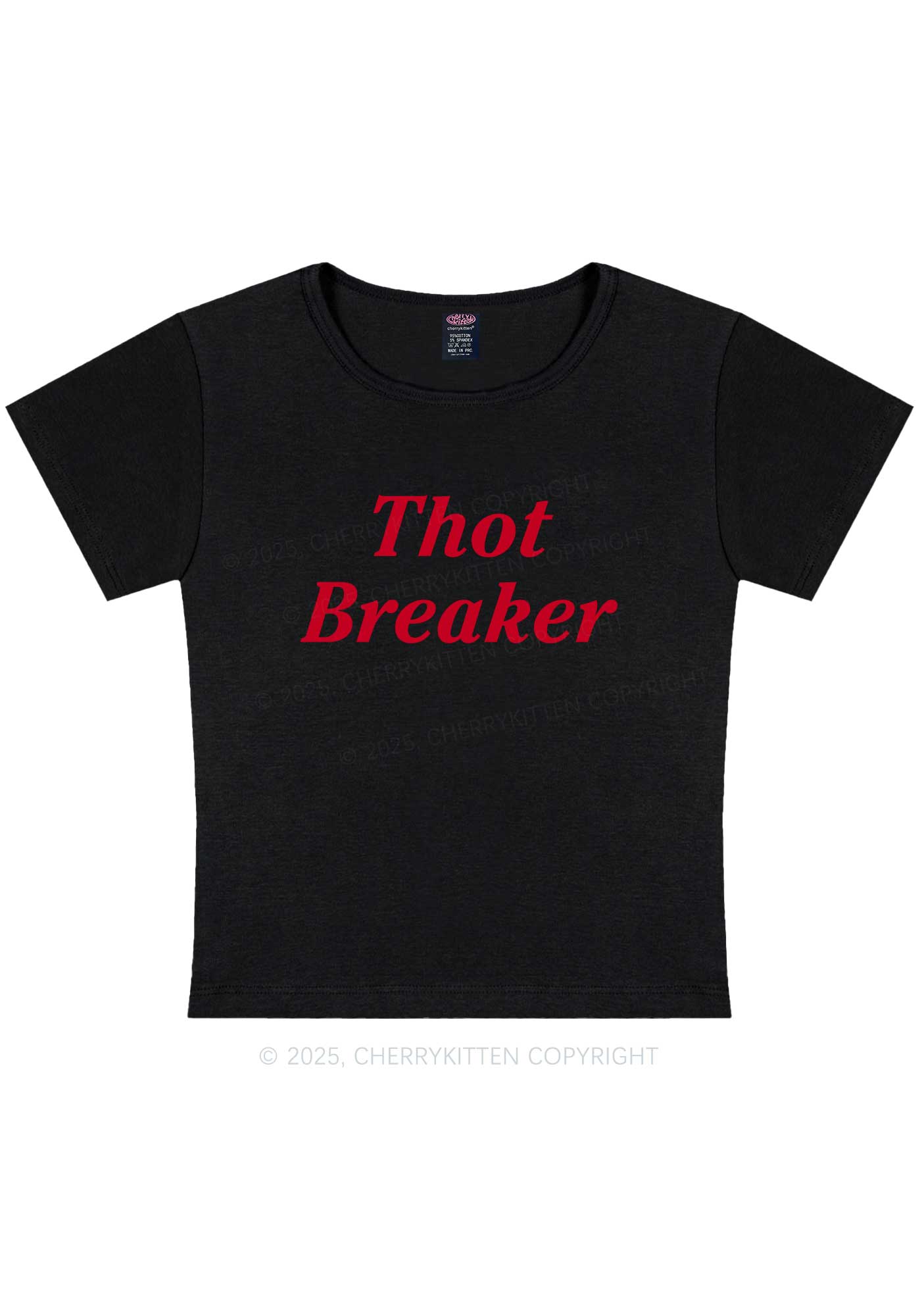 Thot Breaker Y2K Baby Tee Cherrykitten