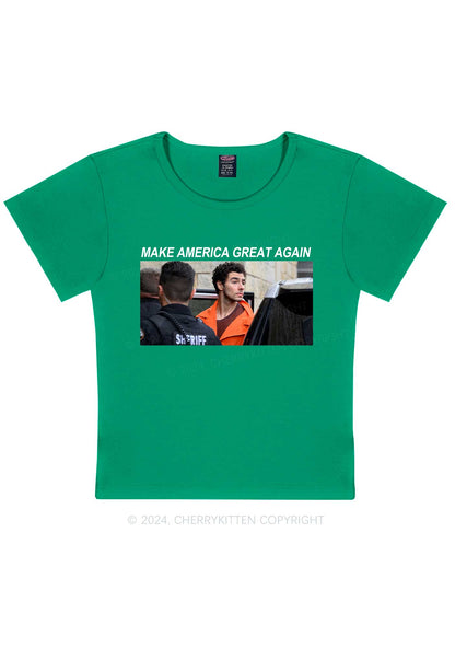 Luigi Arrested Y2K Baby Tee Cherrykitten