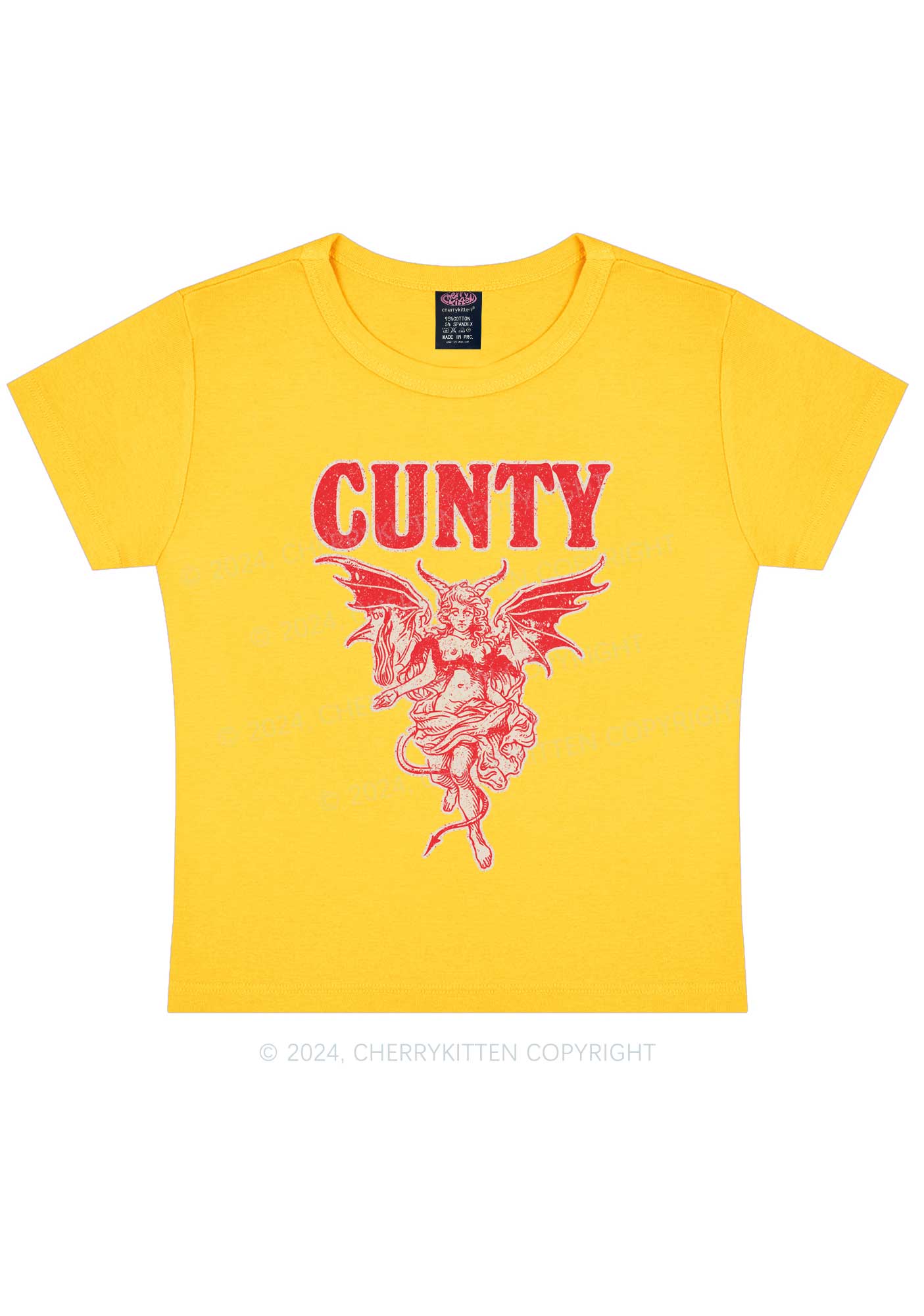 Cunty Satan Y2K Baby Tee Cherrykitten